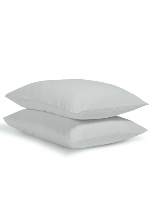 Bleu Câlin - Taie d'oreiller unie Percale de coton 80 fils/cm² - Kiabi