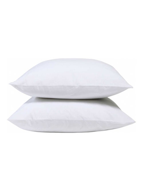 Bleu Câlin - Taie d'oreiller unie Percale de coton 80 fils/cm² - Kiabi