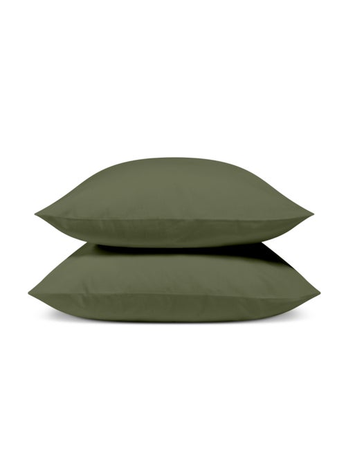 Bleu Câlin - Taie d'oreiller unie Percale de coton 80 fils/cm² - Kiabi