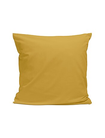 Bleu Câlin - Taie d'oreiller unie Percale de coton 80 fils/cm²