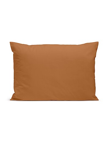 Bleu Câlin - Taie d'oreiller unie Percale de coton 80 fils/cm²