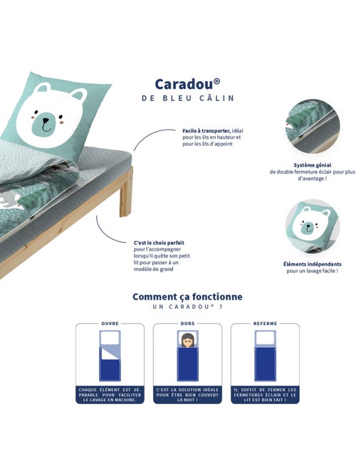 Bleu Câlin Caradou® Igloo Parure de Lit Enfant : Couchage Tout-en-Un avec Couette - 90x190cm - Kiabi Bleu Câlin Caradou® Igloo Parure de Lit Enfant : Couchage Tout-en-Un avec Couette - 90x190cm - Kiabi