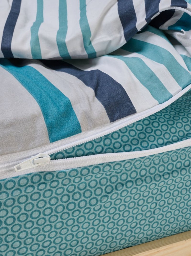 Bleu Câlin Caradou® Ritmo Parure de Lit Enfant : Couchage Tout-en-Un avec Couette - 90x190cm Bleu turquoise - Kiabi