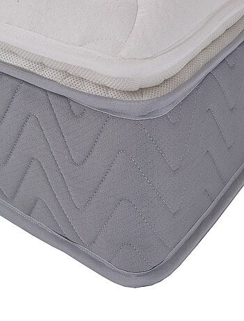Bleu Câlin Matelas ressorts ensachés, mousse mémoire de forme et 7 zones de confort L'Ideal Premium