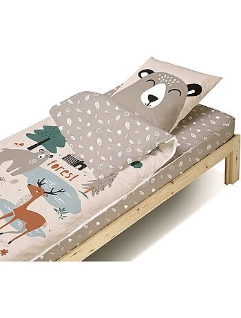 Bleu Câlin Rechange Caradou® Forêt Parure de Lit Enfant - Sans Couette - 90x190cm