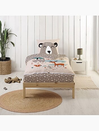 Bleu Câlin Rechange Caradou® Forêt Parure de Lit Enfant - Sans Couette - 90x190cm