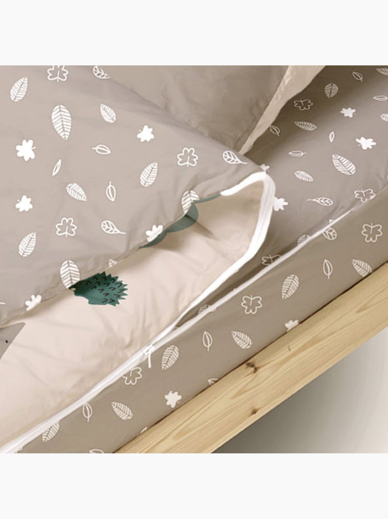 Bleu Câlin Rechange Caradou® Forêt Parure de Lit Enfant - Sans Couette - 90x190cm Beige - Kiabi