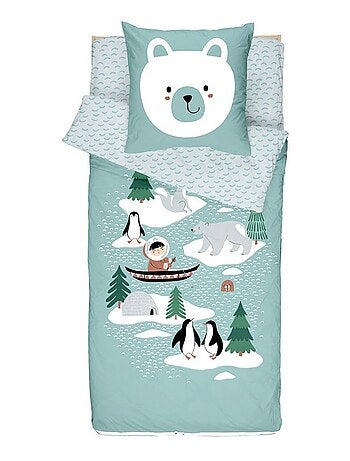 Bleu Câlin Rechange Caradou® Igloo Parure de Lit Enfant - Sans Couette - 90x190cm