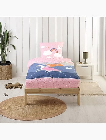 Bleu Câlin Rechange Caradou® Licorne Parure de Lit Enfant - Sans Couette - 90x190cm