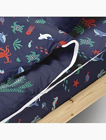 Bleu Câlin Rechange Caradou® Océan Parure de Lit Enfant - Sans Couette - 90x190cm