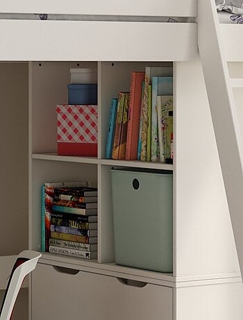 Bloc de rangement 4 cases effet bois COLETTE