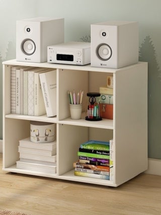 Bloc de rangement 4 cases effet bois  COLETTE