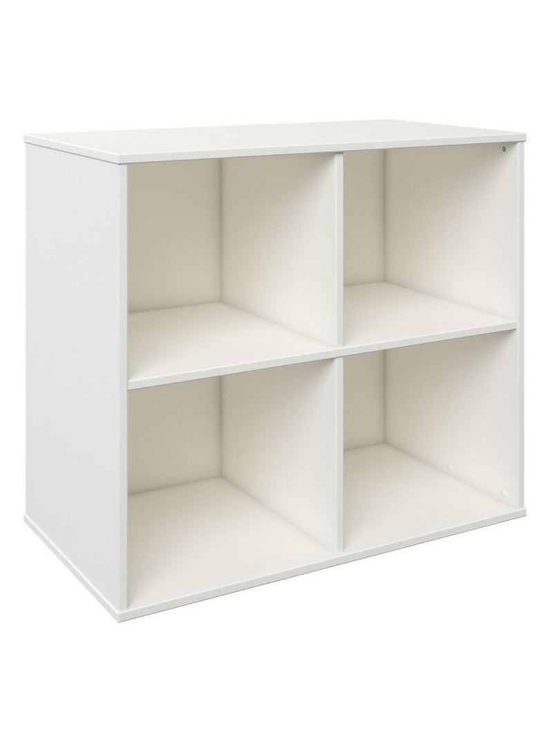 Bloc de rangement 4 cases effet bois  COLETTE Blanc - Kiabi