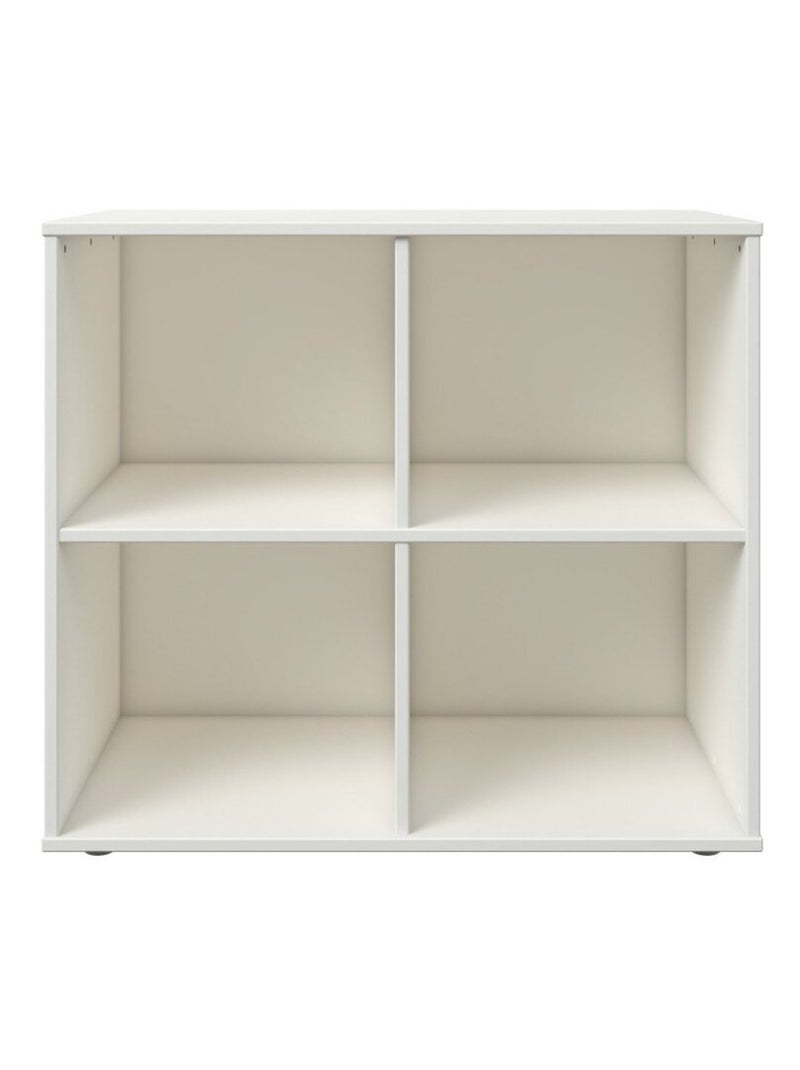Bloc de rangement 4 cases effet bois  COLETTE Blanc - Kiabi