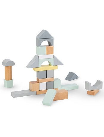Blocs de construction bois enfant 100 pieces jouet apprentissage mamabrum