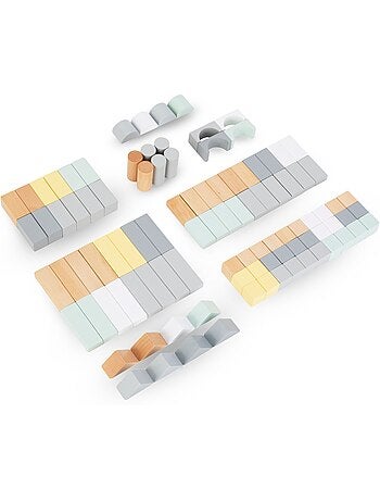 Blocs de construction bois enfant 100 pieces jouet apprentissage mamabrum