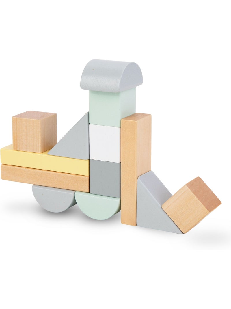Blocs de construction bois enfant 100 pieces jouet apprentissage mamabrum N/A - Kiabi