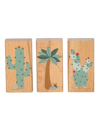 Blocs de construction en bois Dino