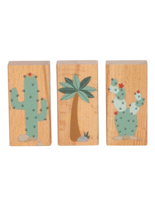 Blocs de construction en bois Dino - Kiabi