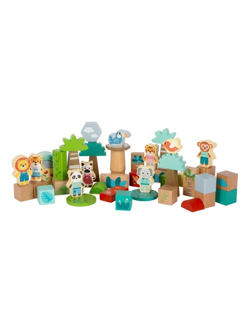 Blocs de construction en bois Jungle Friends - Kiabi