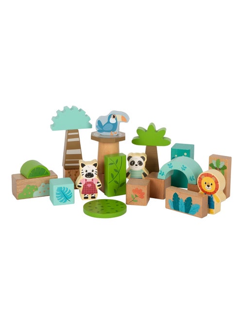 Blocs de construction en bois Jungle Friends - Kiabi