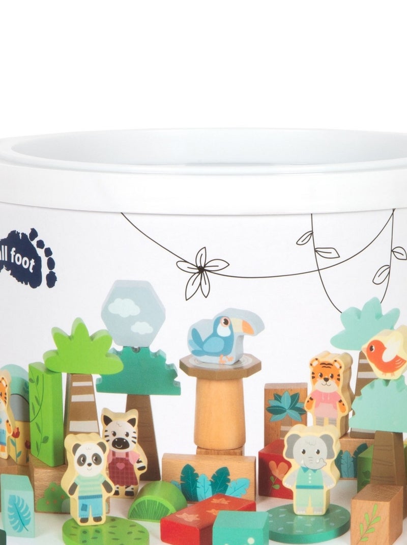 Blocs de construction en bois Jungle Friends Beige - Kiabi