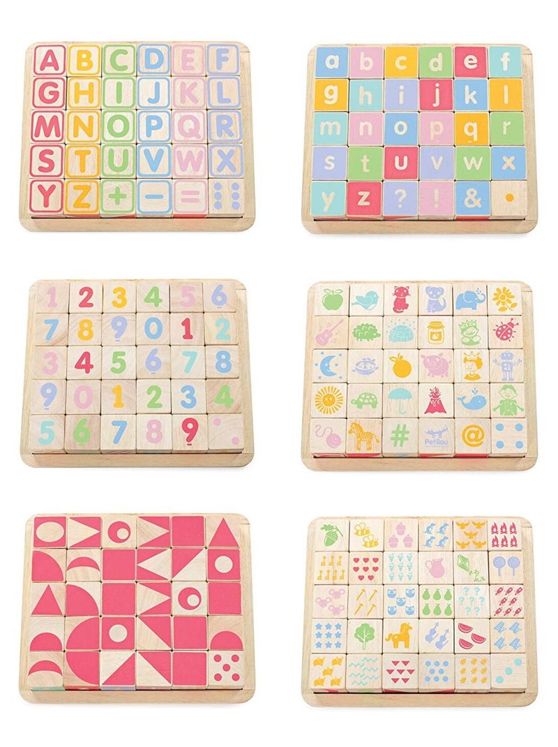 Blocs en bois ABC Beige - Kiabi