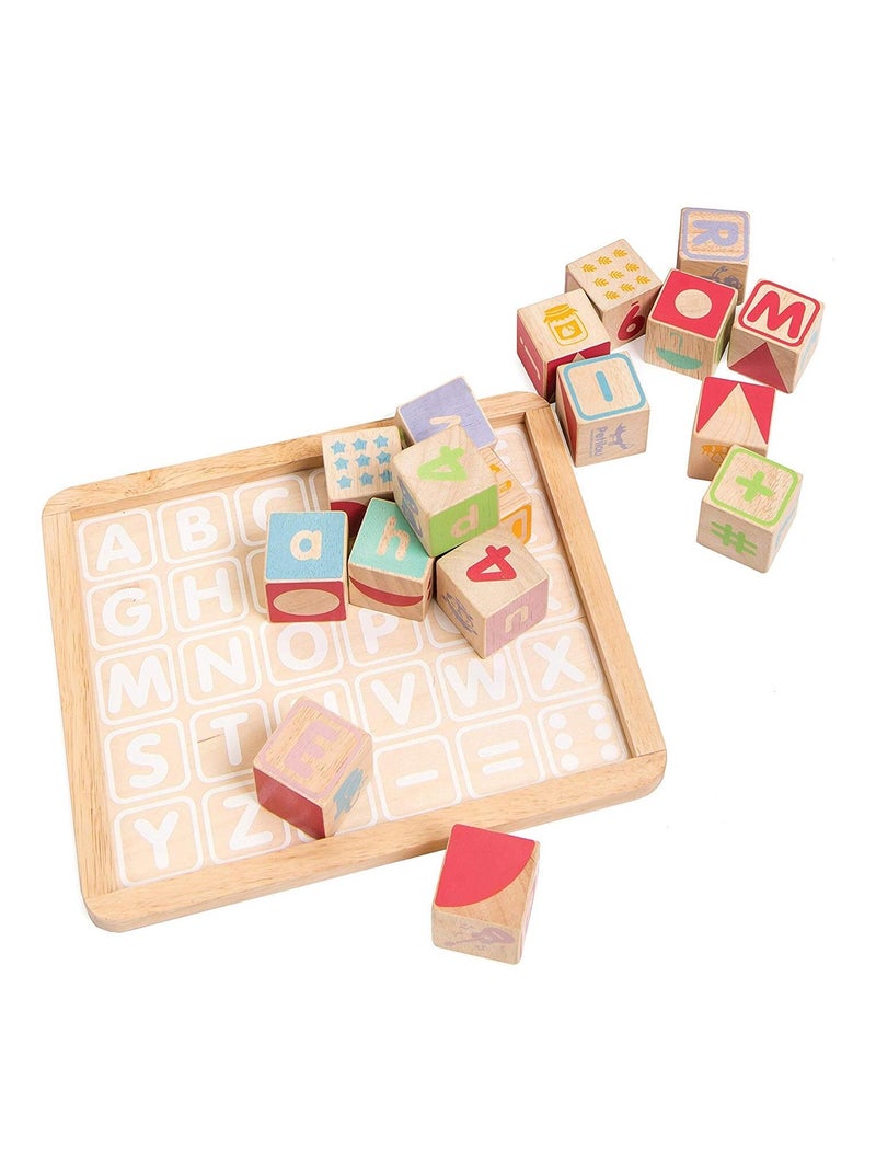 Blocs en bois ABC Beige - Kiabi