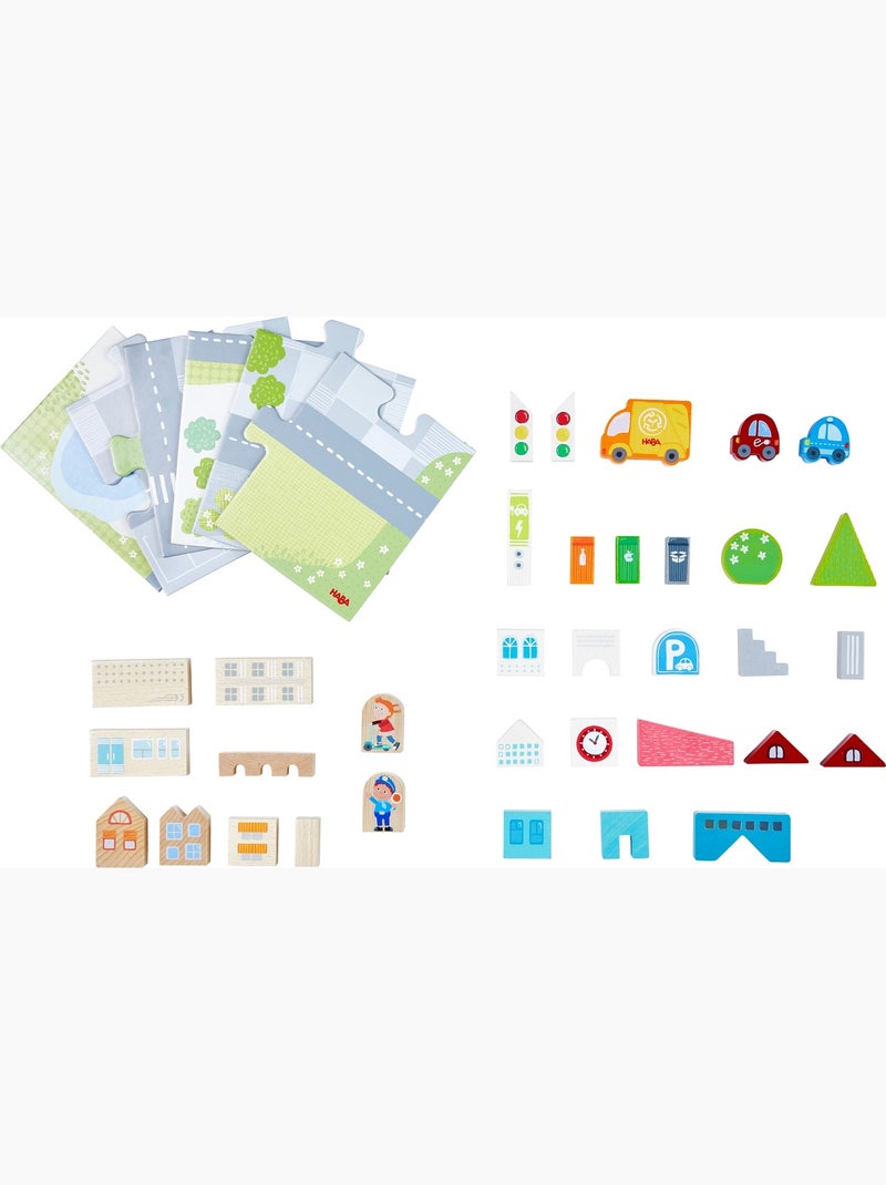 Blocs et puzzle vie citadine Blanc - Kiabi