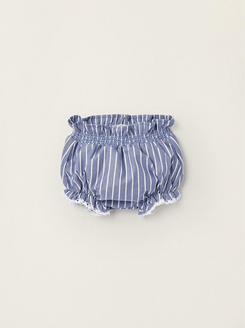 Bloomer à rayures bleues et blanches pour nouveau-né Bleu - Kiabi