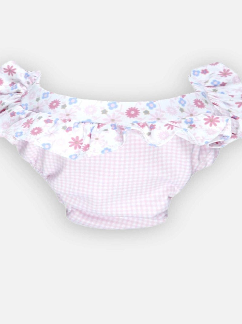 Bloomer Double Protection Vichy Rose - Kiabi