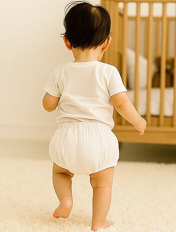 Bloomers en Coton Bio Rose et Fraise