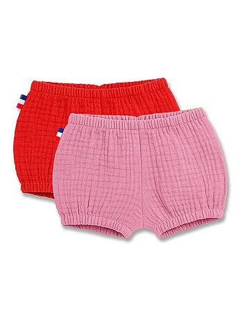 Bloomers en Coton Bio Rose et Fraise