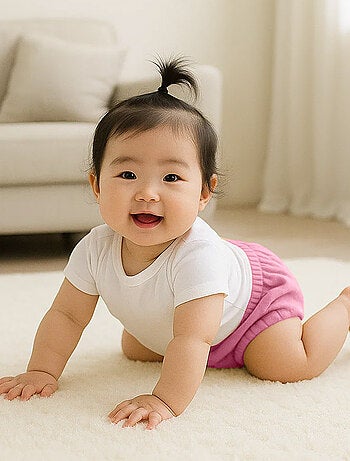 Bloomers en Coton Bio Rose et Fraise