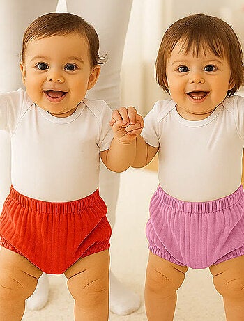 Bloomers en Coton Bio Rose et Fraise