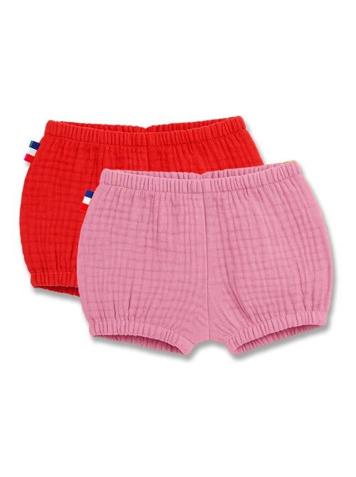 Bloomers en Coton Bio Rose et Fraise - Kiabi