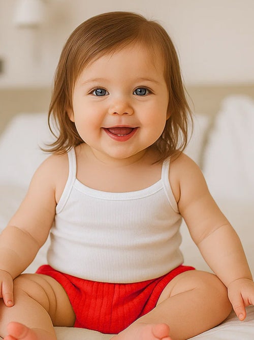 Bloomers en Coton Bio Rose et Fraise - Kiabi