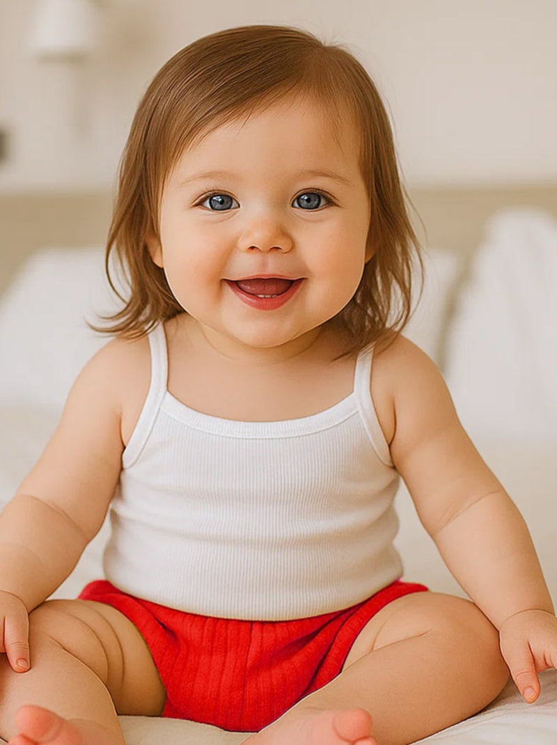 Bloomers en Coton Bio Rose et Fraise Rose - Kiabi