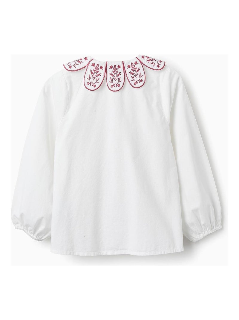 Blouse 100% coton, avec broderie ISTANBUL Blanc - Kiabi