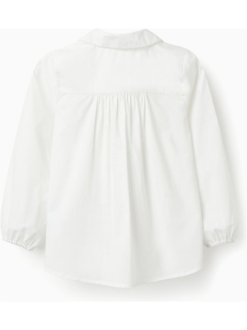 Blouse 100% coton, collier à bavette OLYMPIA Blanc - Kiabi
