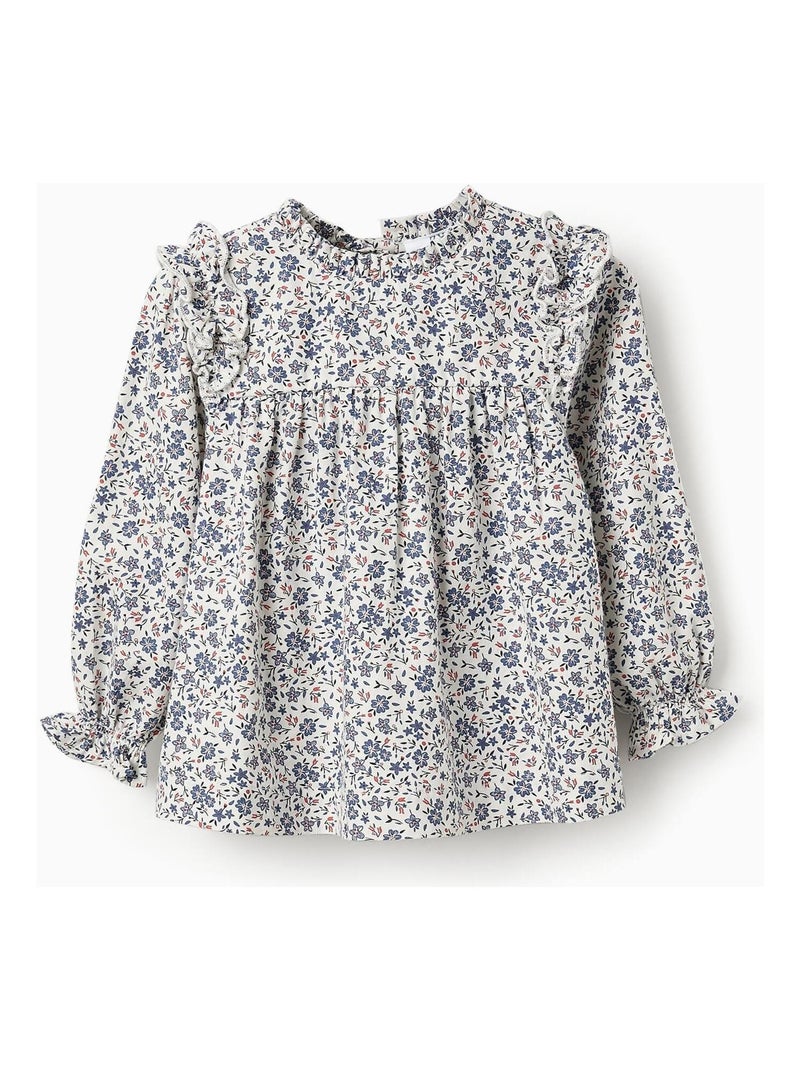 Blouse 100% coton, floral FRENCH CONNECTION Blanc - Kiabi