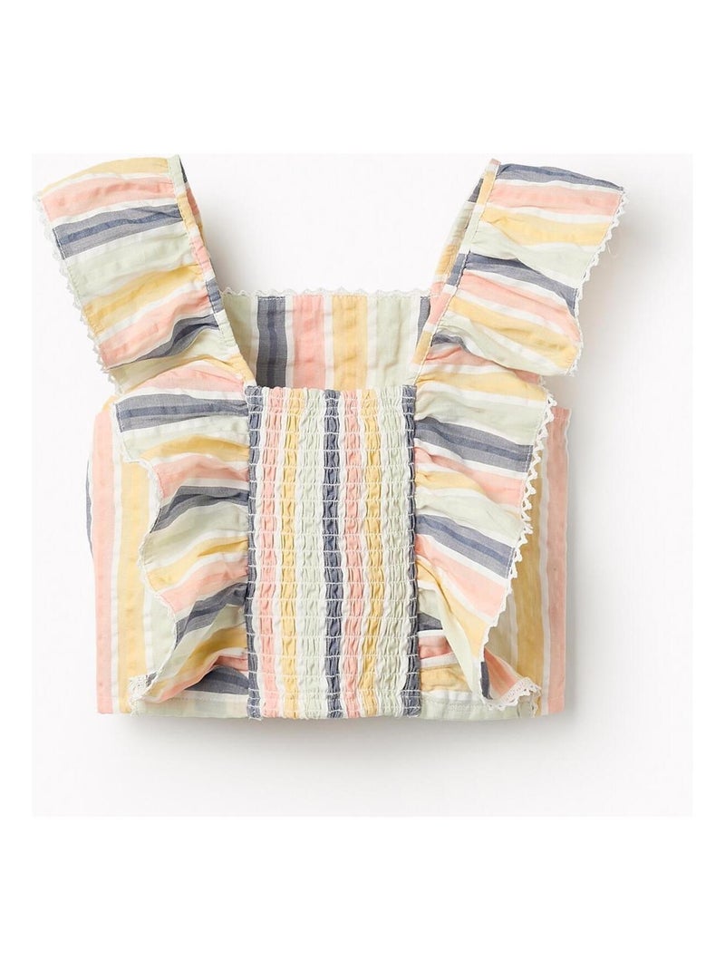 Blouse 100% coton, rayé SUMMER BREEZE Beige clair - Kiabi