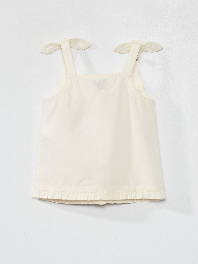 Blouse à bretelles Blanc - Kiabi
