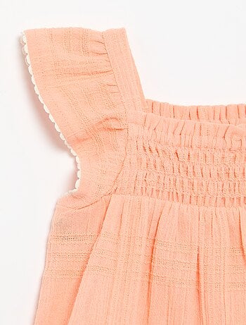 Blouse à bretelles en dobby