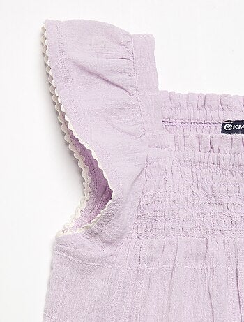 Blouse à bretelles en dobby