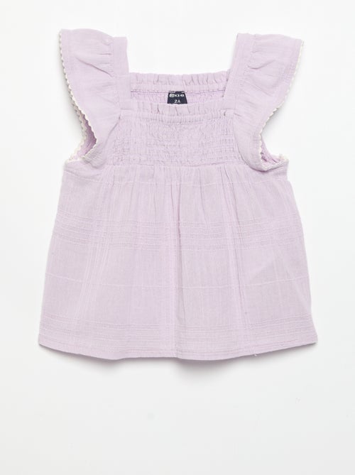 Blouse à bretelles en dobby - Kiabi Blouse à bretelles en dobby - Kiabi