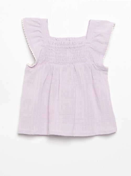 Blouse à bretelles en dobby - Kiabi Blouse à bretelles en dobby - Kiabi
