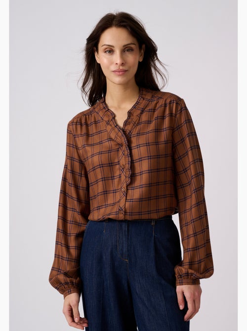 Blouse à carreaux - damart - Kiabi