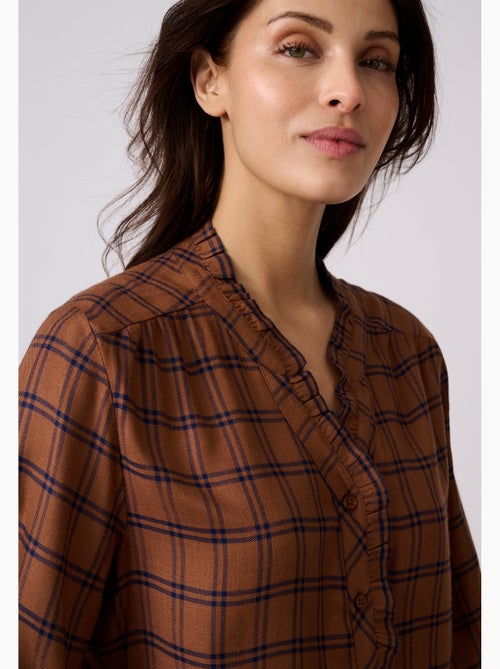 Blouse à carreaux - damart - Kiabi