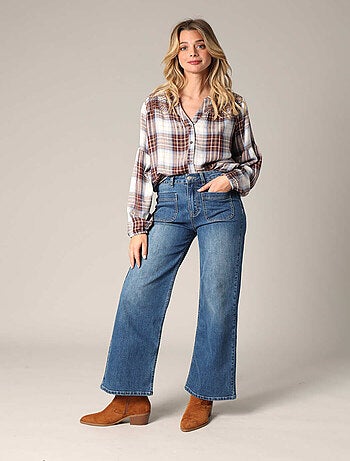 Blouse à carreaux avec détails brodés
'Deeluxe'